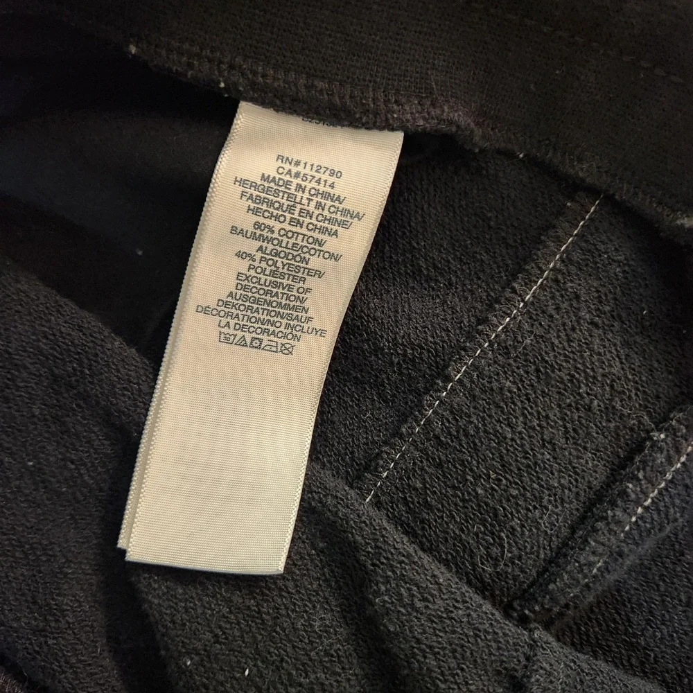 True Religion Black Men's Sweatpants Joggers Drawstring Waist Logo Pockets Large